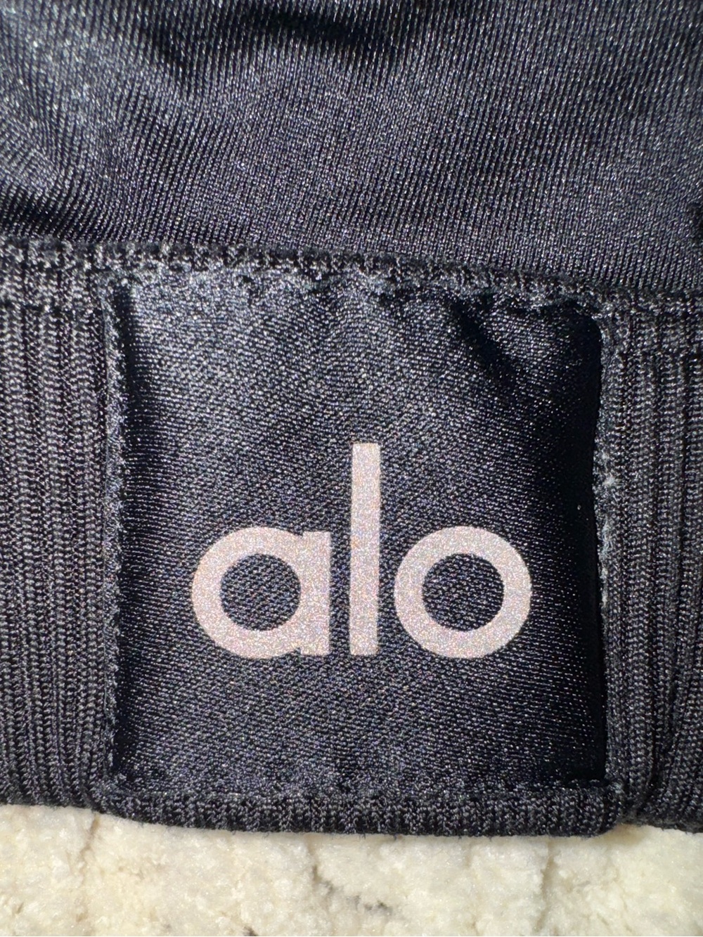 Alo Yoga Seamless Delight High Neck Sports Bra Black XS - Picture 3 of 6